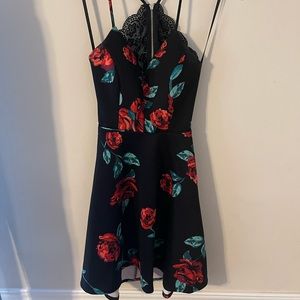 Rose Floral Formal Dress